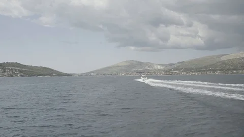 BEAUTIFUL BLUE SEA IN CROATIA Stock Footage 99460053