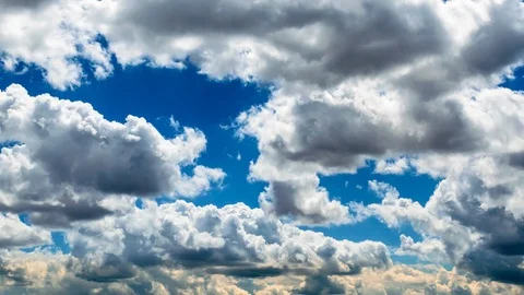 Beautiful blue sky afternoon cloudscape time lapse sunset Stock Footage 87623936