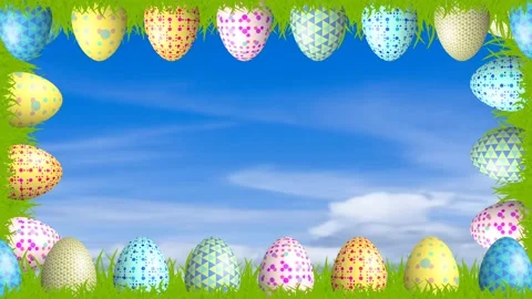 Beautiful blue sky background for Easter holiday 스톡 동영상 235552454