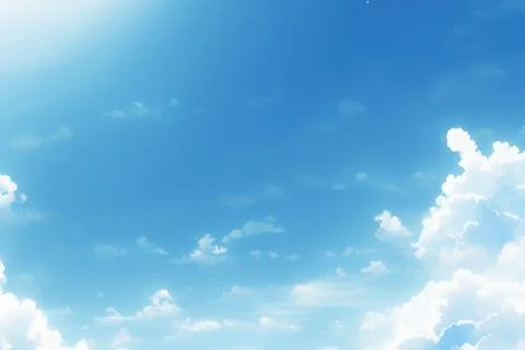 Beautiful blue sky background with sunlight. Stock Illustration