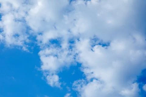 Beautiful blue sky background with tiny clouds. 写真素材
