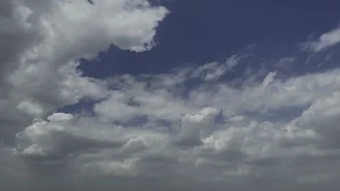Beautiful blue sky background with white clouds floating Stock Footage 170470055