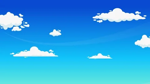 Beautiful Blue Sky with Clouds Animation on Green Screen – Nature Motion Video stock 314919332
