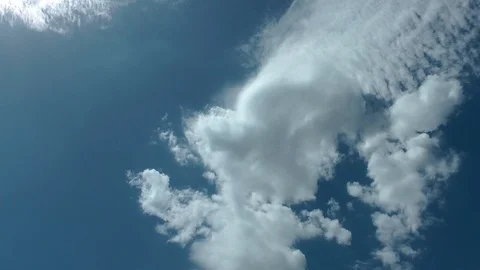 Beautiful Blue Sky with Clouds Background Stock Footage 91049367