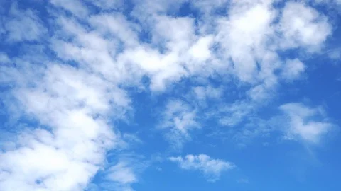 Beautiful blue sky with clouds background, thick clouds and nature, blue sky  Stock Footage 114900690