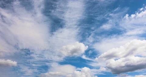 Beautiful blue sky with clouds background. Stock Footage 120019931