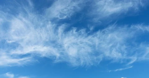 Beautiful blue sky with clouds background. Loop Stock Footage 121739141