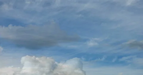 Beautiful blue sky with clouds background. Loop Stock Footage 122157865