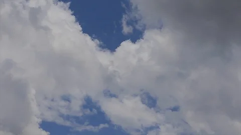 Beautiful blue sky with clouds background. Video stock 127642147