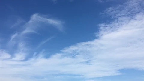 Beautiful blue sky with clouds background Stock Footage 128008063