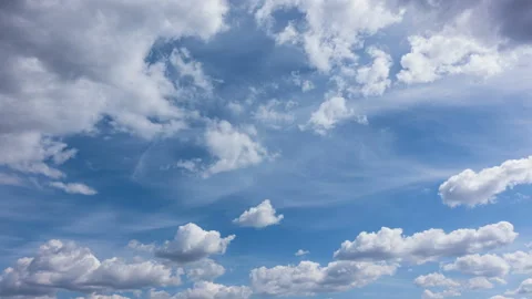 Beautiful blue sky with clouds background. Stock Footage 129271749