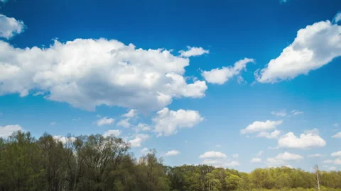 Beautiful blue sky with clouds background. Sky clouds. Weather nature cloud blue Stock Footage 133176953