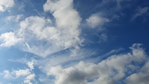 Beautiful blue sky with clouds background. Sky with clouds weather nature. Stock Footage 155911242