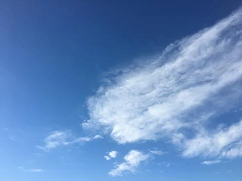 Beautiful blue sky with clouds background. Sky with clouds weather nature clo Stock Photos