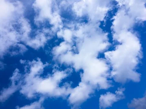 Beautiful blue sky with clouds background. Sky with clouds weather nature clo 写真素材
