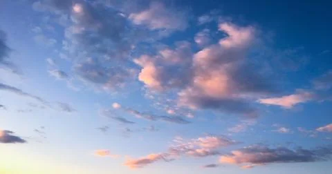 Beautiful blue sky with clouds background. Sky with clouds weather nature clo Stock-Fotos
