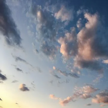 Beautiful blue sky with clouds background. Sky with clouds weather nature clo 스톡 사진
