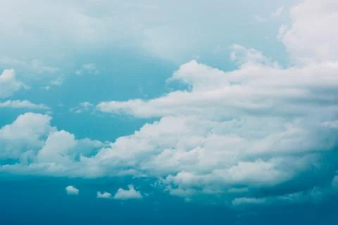 Beautiful blue sky with clouds background. 库存照片