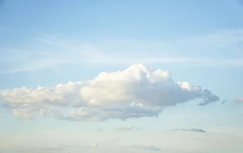 Beautiful blue sky with clouds on background. Stock Photos