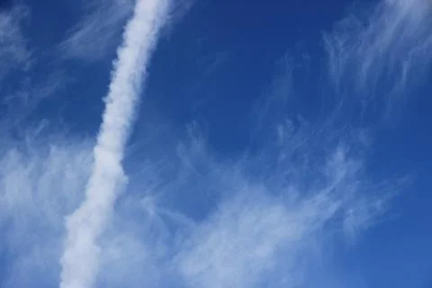 Beautiful blue sky with clouds background. Stock Photos