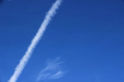 Beautiful blue sky with clouds background. Stock Photos