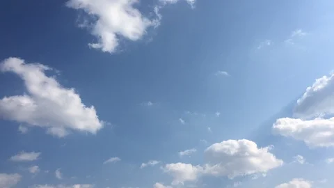 Beautiful blue sky with clouds background.Sky clouds.Sky with clouds weather nat Stock Footage 105091932