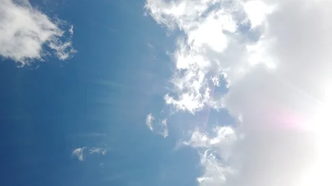 Beautiful blue sky with clouds background.Sky clouds.Sky with clouds weather nat Stock Footage 108056939