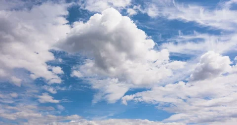 Beautiful blue sky with clouds background.Sky clouds. Loop Video stock 117257206