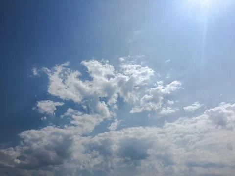 Beautiful blue sky with clouds background.Sky clouds.Sky with clouds weather  Stock Photos