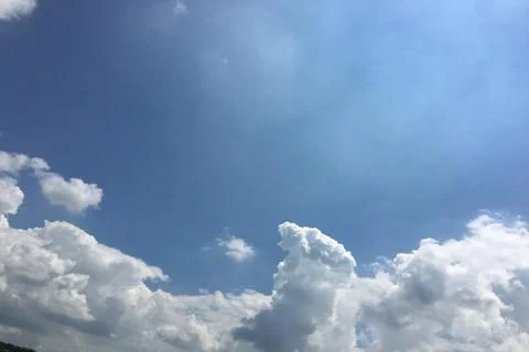 Beautiful blue sky with clouds background.Sky with clouds weather nature clou Stock-Fotos
