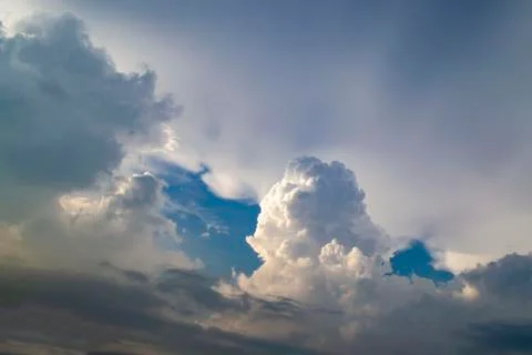Beautiful blue sky with clouds background.Sky clouds.Sky with clouds weather Stock Photos
