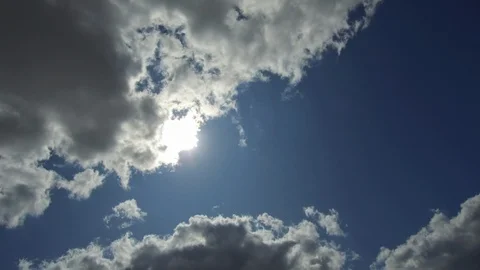 Beautiful blue sky with clouds Video stock 114864124