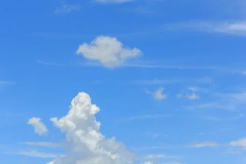 Beautiful blue sky with clouds. Stock Photos
