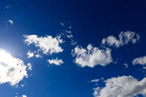 Beautiful blue sky with clouds Stock Photos