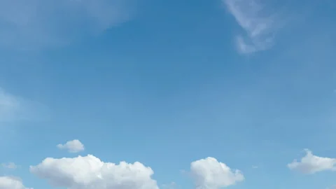 Beautiful blue sky &amp; clouds time lapse.  Stock Footage 132617434