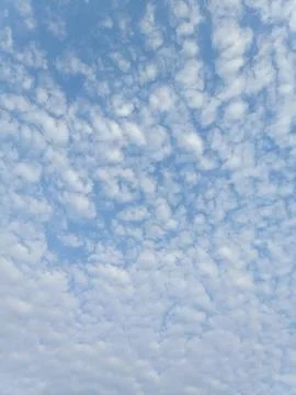 Beautiful Blue Sky with Delicate Thin Clouds Stock Photos