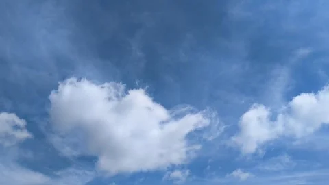Beautiful Blue Sky Filled 스톡 동영상 320095726