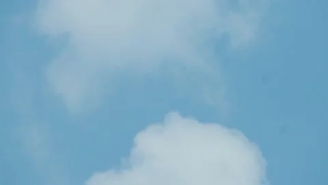 Beautiful blue sky with fluffy clouds Stock Footage 237299497