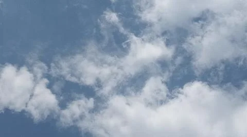 Beautiful blue sky with patterned altocumulus clouds Stock Photos
