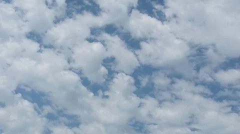 Beautiful blue sky with patterned altocumulus clouds Stock Photos