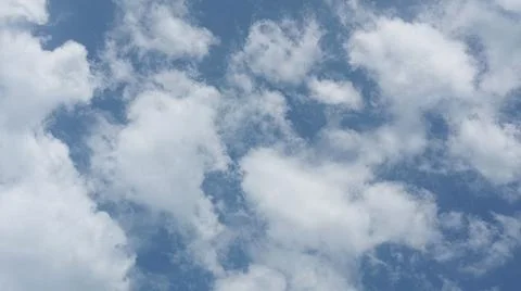 Beautiful blue sky with patterned altocumulus clouds Stock Photos