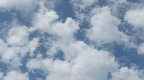 Beautiful blue sky with patterned altocumulus clouds Stock Photos