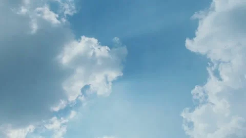 Beautiful blue sky with sun reflection Stock Footage 237299510