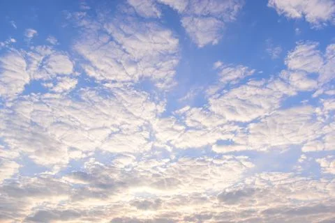 Beautiful blue sky with sunlight in springtime 스톡 사진