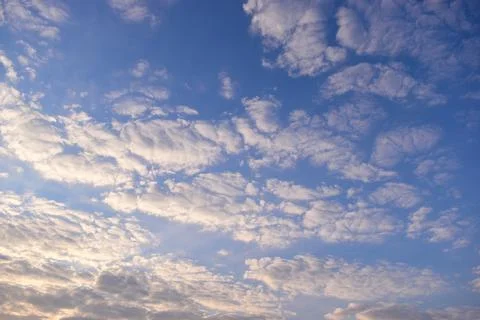 Beautiful blue sky with sunlight in springtime Stock Photos