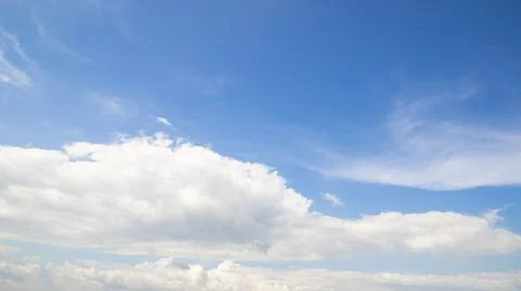 Beautiful Blue Sky With White Cloud Natural background view Stock Photos