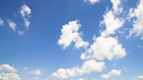 Beautiful Blue Sky With White Cloud Natural background view Stock Photos