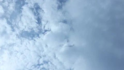 Beautiful blue sky with white clouds and sun Video stock 143703991