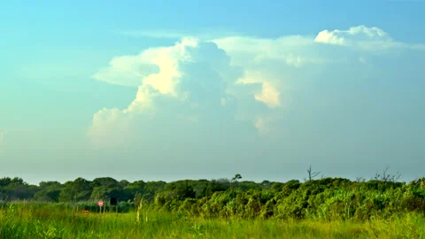 Beautiful Blue Sky With White Clouds 4K Stock Footage 156575185