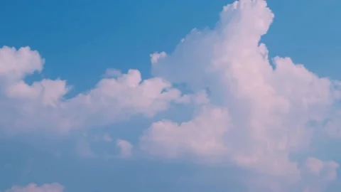 Beautiful blue sky white clouds. Time lapse sky clouds Stock Footage 171743738